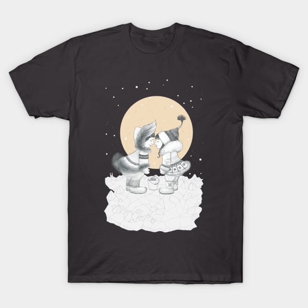 Eskimo Kiss T-Shirt by ruta13art